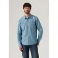 Levi's Levi'stil mænd. A1919-0070 Relaxed Fit Western-skjorte blå (S), Casual, Bomuld, Lange ærmer