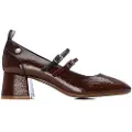 Xti Xtitil kvinder. 14425503-CAMEL Sko 144255 brun (37), 3-5 cm, Spænder, Casual, Party, Klassisk, Patentlæder