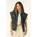 Ba&sh BA&SHtil kvinder. 1H21MAX Max Vest sort (38), Casual, Denim, Økologisk bomuld, Bæredygtig