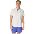 Asics Asicstil mænd. 2041A340 Polo Court beige (S), Casual, Sport, Bomuld, Tennis/padeltennis, Multisport, Korte ærmer, Bæredygtig