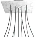 Creative Cables Kroq409xf105 Xxl Rose-one Square Carrara Marmor Rose Sæt