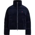 Ralph Lauren Polo Ralph Laurentil kvinder. 211971178003 Vævet kort marineblå jakke (XS), Casual, Bomuld