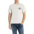 Replay Replaytil mænd. M3213.000.2660 T-shirt basic logo hvid (S), Casual, Korte ærmer