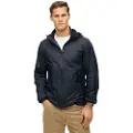 Superdry Superdrytil mænd. M5012101A Windbreaker-jakke med hætte og navy-logo (S), Casual, Nylon, Bæredygtig, Blå