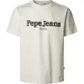 Pepe Jeans Pepe Jeanstil mænd. PM509784 Danny T-shirt hvid (L), Casual, Bomuld, Korte ærmer, Bæredygtig