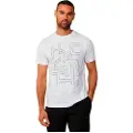 Hackett London Hackett Londontil mænd. HM500878 Laser Graphic T-shirt hvid (L), Casual, Bomuld, Korte ærmer