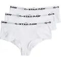 G-Star G-Startil kvinder. D24081-D516-6008 Sæt med 3 hvide hipstertrusser (XXS), Casual, Afslappet, Økologisk bomuld, Bæredygtig