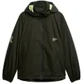 Superdry Superdrytil mænd. M5012101A Windbreaker-jakke med hætte og grønt logo (XXL), Casual, Nylon, Bæredygtig