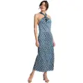Victorio & Lucchino Victorio & Lucchino, V&Ltil kvinder. 340078020 Flerfarvet printet lang kjole med crossover-udskæring (XS), Casual, Viscose, Uden ærmer/strop
