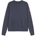 Ecoalf ECOALFtil mænd. MCMGASTBERJA0863S24-161 Berja navy sweatshirt (M), Casual, Lange ærmer, Økologisk bomuld, Bæredygtig, Blå