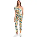 Victorio & Lucchino Victorio & Lucchino, V&Ltil kvinder. 3542705 Hvid, trykt jumpsuit med aflagte skuldre (L), Casual, Bomuld, Et ærme