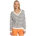 LOIS Jeans Lois Jeanstil kvinder. 452922505 Pointelle-trøje med blå striber (L), Casual, Bomuld, Lange ærmer