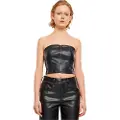 Urban Classics Synthetic Leather Bandeau Ærmeløs Top