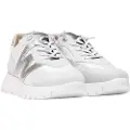 Wonders Wonderstil kvinder. A-2464 Oslo lædersko hvid, sølv (39), Sølvfarvet, 3-5 cm, Blonder, Casual