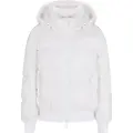 Armani Exchange AIX Armani Exchangetil kvinder. XW000228AF12286U0002 Quiltet jakke med hætte, hvid (XS), Casual, Polyester