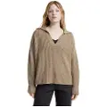 G-Star G-Startil kvinder. D25220-D890-B736 Polo Heavy Knitted Loose beige (XXS), Casual, Lange ærmer, Genanvendt polister, Bæredygtig