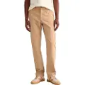 Gant Ganttil mænd. 1505228 Strukturerede Slim Fit Chino-bukser med struktureret, bearbejdet tekstur (38), Casual, Bomuld, Økologisk bomuld