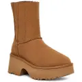 Ugg UGGtil kvinder. 1158313 Klassiske læderstøvler med to sømme Ny brun (41), 3-5 cm, Lynlås, Casual