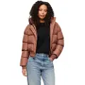Superdry Superdrytil kvinder. W5011723A Brun bomber-sportsjakke (XL), Casual, Genanvendt polister, Bæredygtig