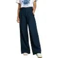 Pepe Jeans Pepe Jeanstil kvinder. PL211781 Demi lige bukser navy (XL), Casual, Polyester, Blå