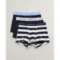 Gant Ganttil mænd. 902413043 Pakke med tre navystribede boxershorts (XL), Afslappet, Bomuld, Blå
