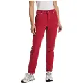 Pepe Jeans Pepe Jeanstil kvinder. PL204591YH3 Jeans Tapered Hw Granat (28/28), Rød, Casual, Denim, Økologisk bomuld, Bæredygtig