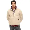 Superdry Superdrytil mænd. M2014149A Fleece Half Zip Outdoor beige (XL), Casual, Polyester
