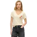 Superdry Suika Metallic Relaxed Vee T-shirt Med Korte ærmer