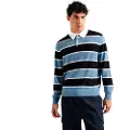Armani Exchange AIX Armani Exchangetil mænd. XM000683AF12929F9035 Langærmet blå poloshirt (XL), Casual, Bomuld, Lange ærmer