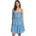 Pepe Jeans Pepe Jeanstil kvinder. PL953663 Etty-kjole blå (S), Casual, Uden ærmer/stropper, Lyocell