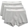 Gant Ganttil mænd. 900003333 Sæt med tre grå boxershorts (S), Afslappet, Bomuld