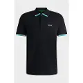 Hugo Boss BOSStil mænd. 50538185 Paddy Lux Heritage Polo shirt sort (XL), Casual, Bomuld, Korte ærmer