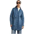 G-Star G-Startil kvinder. D25349-D301-G357 Modulær skjortekjole blå (XXS), Casual, Denim, Økologisk bomuld, Bæredygtig