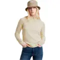 G-Star G-Startil kvinder. D25509-D847-127 Core Strikket trøje beige (L), Casual, Bomuld, Lange ærmer, Bæredygtig