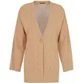 Armani Exchange AIX Armani Exchangetil kvinder. XW000579AF12875F1018 Cardigan med V-hals i beige (S), Casual, Viscose