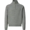 Hackett Londontil mænd. HM7000078 Grå Hzip uldpullover (XXL), Casual, Bomuld