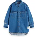 Scotch & Soda A-line Denim Kjole Med Lange ærmer