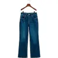 Gant Ganttil kvinder. 4100237 Slim Fit blå flared jeans (32), Casual, Bomuld, Denim