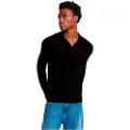 G-Star G-Startil mænd. D25066-D847-6484 Polo Premium Core Dunda Strikket sort (XS), Casual, Lange ærmer, Bæredygtig, Genbrugsuld