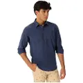 Bendorff Bendorfftil mænd. 840425308 BENDORFF - Basic langærmet skjorte med elastik i navy blå (3XL), Casual, Bomuld, Lange ærmer