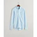Gant Ganttil mænd. 3230243 Regular Fit Pique-skjorte blå (S), Casual, Bomuld, Lange ærmer