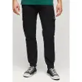 Superdry Superdrytil mænd. M7011131A Skræddersyede cargobukser til sort (32/30), Casual, Bomuld