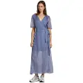 Pepe Jeans Pepe Jeanstil kvinder. PL953566 Nidia-kjole blå (XS), Casual, Polyester, Korte ærmer