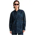 G-Star G-Startil kvinder. D24344-D317-G923 Afslappet marineblå overshirt (XL), Casual, Denim, Lange ærmer, Økologisk bomuld, Bæredygtig