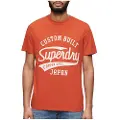Superdry Superdrytil mænd. M1011905A Copper Label T-shirt orange (M), Casual, Bomuld, Korte ærmer