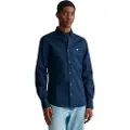 Gant Ganttil mænd. 3230115 Slim Fit Oxford-skjorte navy med elastik (XL), Casual, Bomuld, Klassisk, Lange ærmer