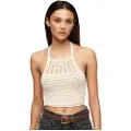Superdry Crop Halter Crochet Ærmeløs Top