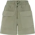 Pepe Jeans Pepe Jeanstil kvinder. PL801139 Grønne shorts med elastik i taljen (S), Casual, Bomuld