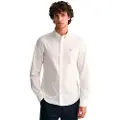 Gant Ganttil mænd. 3000102 Slim fit-skjorte i hvid poplin (3XL), Casual, Bomuld, Klassisk, Lange ærmer