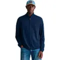 Gant Ganttil mænd. 8050208 Cardigan med lynlås i marineblå ekstra fin merinould (S), Casual, Bomuld, Lange ærmer